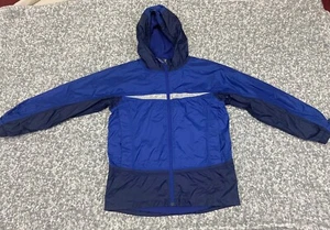 LL Bean Rain Jacket Youth Large 14-16 Windbreaker Nylon,Lined, Blue - Picture 1 of 9