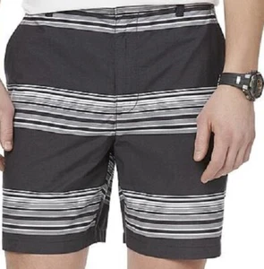 Route 66 Young Men's Flat Front Shorts - Gray Striped, 100% cotton. NWT - Bild 1 von 4