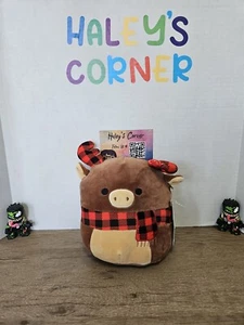 Squishmallows 8" Alfred the Moose – Holiday Edition Plush with Scarf, 2022  - Picture 1 of 4