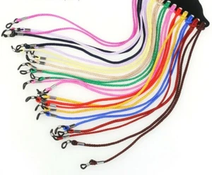 6 PCS Of Multi Colors Nylon Cord Eyeglass Holder Sunglass Neck String Strap - Picture 1 of 9
