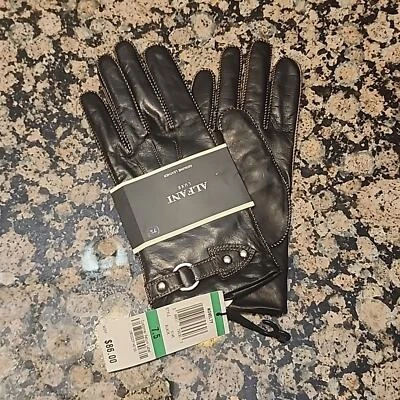 Новый с Ярлыками Alfani масло кожи черные перчатки - Изображение 1 из 4