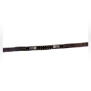 3D Western Belt ONLY in a Youth 24 Tooled Leather with CalfHair and Gold Trim - Picture 1 of 7