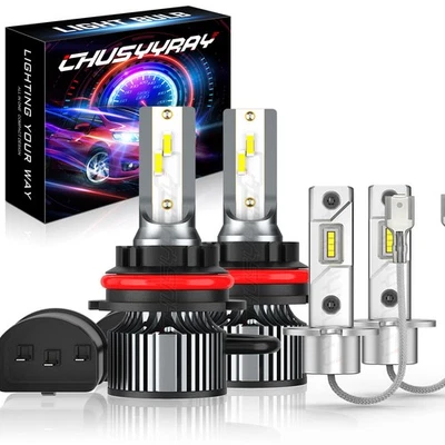 Faros LED de haz alto bajo bombillas antiniebla 4x para Dodge Grand Caravan 1998-2001 Foto 1 de 4