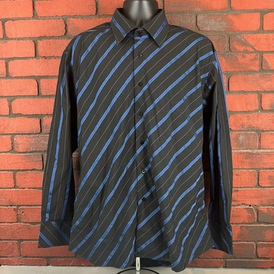 Report Collection Mens XL Striped Dress Shirt – Classic Workwear - Image 1 of 4
