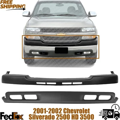 Chevrolet Silverado 2500HD/3500 Front Bumper Molding 01-02 - 2Pc Face Bar Trim - image 1 of 4