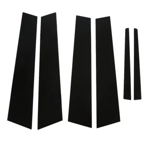_6pcs Door Window Pillar Post Trim Glossy Black Pillar Molding Sticker Cover For - Afbeelding 1 van 24