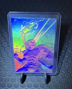 1996 Skybox Superman Holo Series Silver Superman Looking Hot! #9 - Picture 1 of 2