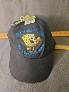 NOS Nickelodeon Spongebob Squarepants Black Boys Hat Size Krabby With Tags - Picture 1 of 10