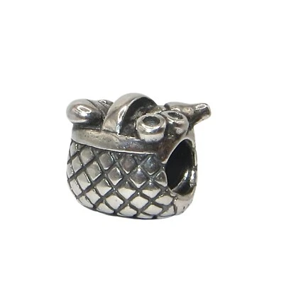 Pandora  RARE Picnic Basket Sterling Silver Charm 790418 - Image 1 of 4