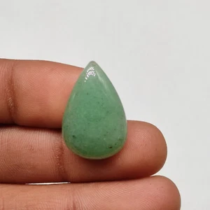Rare green jade flatback cabochon designer jadeite hand polish gemstone M6924 AU - Picture 1 of 5