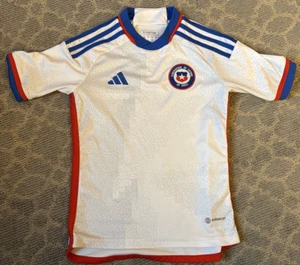 Adidas Chile Soccer White 9-10Y/140 Small Jersey - Federacion De Futbol De Chile - Picture 1 of 9