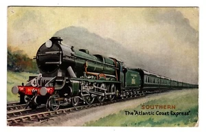 SOUTHERN RAILWAY "ATLANTIC COAST EXPRES" ARTE DIBUJADO, TUCK'S OILETTE 3570 (No. 29) - Imagen 1 de 2