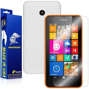 ArmorSuit MilitaryShield Nokia Lumia 630 / 635 Screen Protector + White Carbon - Picture 1 of 6