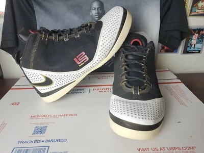 耐克 Lebron Zoom Soldier II PLAYOFFS 尺码 11 黑色校队深红 (34694 101)  — 第 1/4 张图片