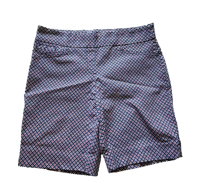 Женские компрессионные шорты Dalia 10 с геометрическим принтом бермудские синие красные цвета слоновой кости - Изображение 1 из 4