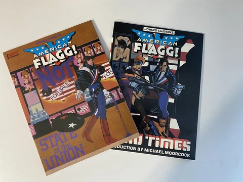 HOWARD CHAYKIN AMERICAN FLAGG STATE OF THE UNION / Hard Times GRAPHIC NOVEL Lot Cover