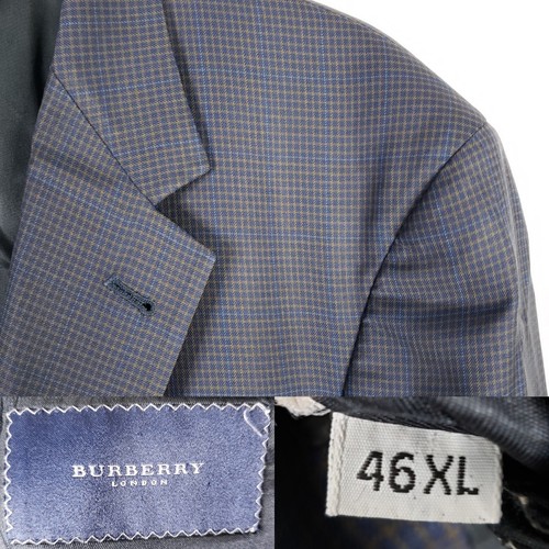 Giacca blazer cappotto sportivo uomo Burberry 46XL blu finestra vecchi so *DIFETTI*