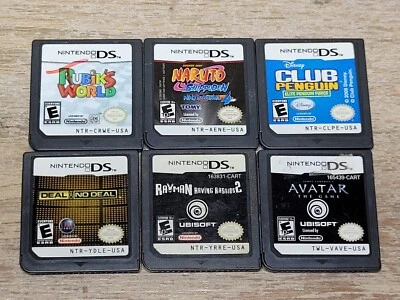 Nintendo DS Lot of 6 Games: Avatar, Rubiks World, Naruto, Rayman ...  - Image 1 of 2