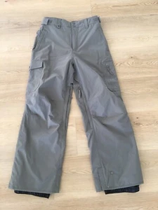 Quiksilver Snow Pants Unisex Small Utility Quiktech 8.000mm Relaxed Fit Gray - Picture 1 of 21