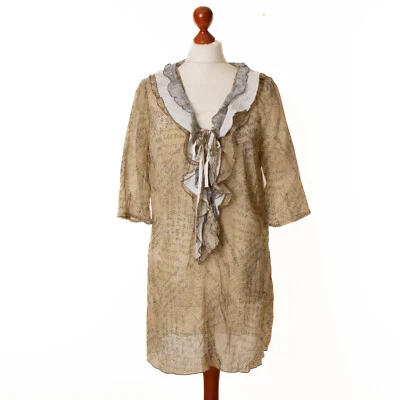 Ladies ELISA CAVALETTI Club Sheer Multicoloured Top Tunic Size L 12424 - Image 1 of 4