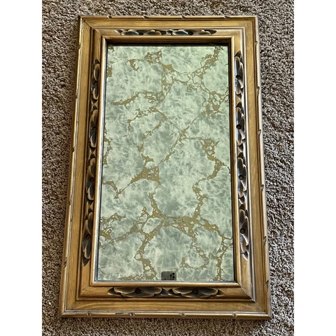 Vintage Large Retro Gold Vein 1960-70’s Wall Mirror Cover