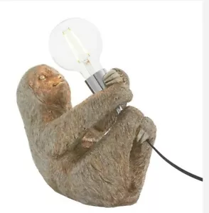 Sloth Table Lamp – Gold Finish | Cute Animal Decor Light - Picture 1 of 9