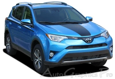 2013-2018 Toyota RAV4 CAPÔ capô envoltório adesivo blackout kit de listras gráficas de vinil 3M - Imagem 1 de 4