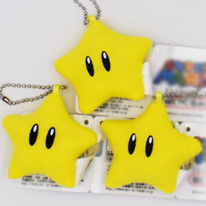 3Pcs Super Mario Bros. 3" Yellow Stars Plush soft Toy