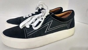 Lucky Brand "TEZRA" Black Leather/Textile Platform Sneaker Shoes 9.5 M - Picture 1 of 7