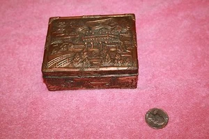 Vintage Detailed Made in Japan Copper Alloy Looking Metal Box - Picture 1 of 8