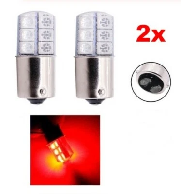 Ampoules BAY15D LED P21/5W Rouge en Gel Silice pour Frein stop 1157 voiture 2pcs - Photo 1/2