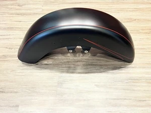 Harley-Davidson 14-23 Touring Front Fender Matte Black With Red Pinstripe *READ* - Picture 1 of 8