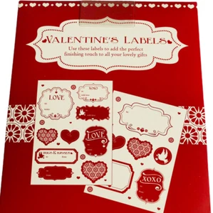 World Market Valentine's Label Sheets 240 Heart Love Stickers Set Gifts NEW - Picture 1 of 3