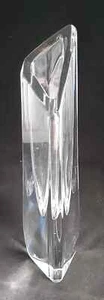 Vintage Baccarat Kristall Rosenknospe Vase 8,5" klar Dreieck Frankreich EXC. - Bild 1 von 5