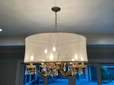 Araña Crystorama Brentwood 12 luces 30" dorada Swarovski Spectra (SAQ) dorada Foto 1 de 4