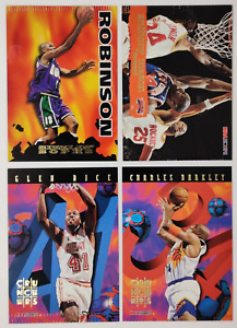 1995-96 Skybox NBA Hoops Crimp Error Card Lot - Barkley, Robinson, Rice, Mason