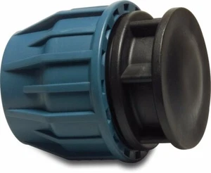 Raccordo a morsetto in PP tappo terminale terminale terminale per tubo in PE 16 - 63 mm DVGW  - Foto 1 di 1