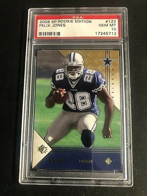 Felix Jones 2008 SP Rookie Edition RC  #122 Graded PSA 10 GEM MT Cowboys POP 8 - Image 1 of 2