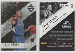 2015-16 Panini Limited Spotlight Gold /25 Tyus Jones #164 Rookie RC