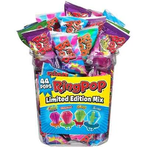 Ring Pop verschiedene Geschmacksrichtungen Lutscher Süßigkeiten Tube Großpackung Variety Pack (0,5 Unzen, 44 ct. - Bild 1 von 12