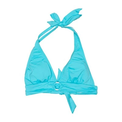 Michael Kors Mujer Triángulo Bikini Top Frontal Anillo Detalle Turquesa Talla XS 7333 Foto 1 de 2