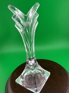 Mikasa Crystal “Modern Wave” Patterned Candle Stick - Picture 1 of 4