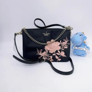 Borsa a tracolla Kate Spade Dawn Place ricamata fiore Madelyne catena nuova con etichetta $269 - Foto 1 di 9