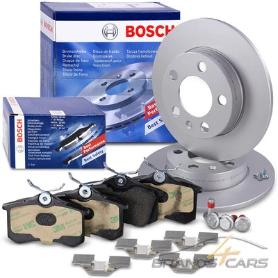 BOSCH BREMSSCHEIBEN+BELÄGE HINTEN FÜR AUDI A3 SEAT IBIZA 4 SKODA FABIA VW GOLF 4 - Bild 1 von 4