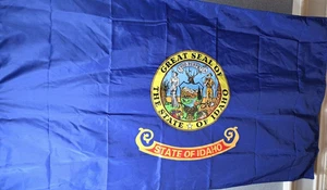 Idaho Staatsflagge 3 x 5 Fuß doppelseitig tolle Dichtung blau Outdoor Poly Ösen - Bild 1 von 7