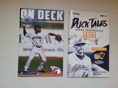 2022 MiLB Game Program Lot of 2: Akron RubberDucks and Lake County Captains - Image 1 of 4