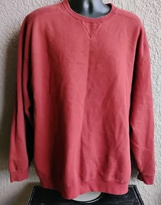Russell Athletic Pro Cotton Men's Heavy Maroon Red Crew Neck Sweater, 2XL - Picture 1 of 6