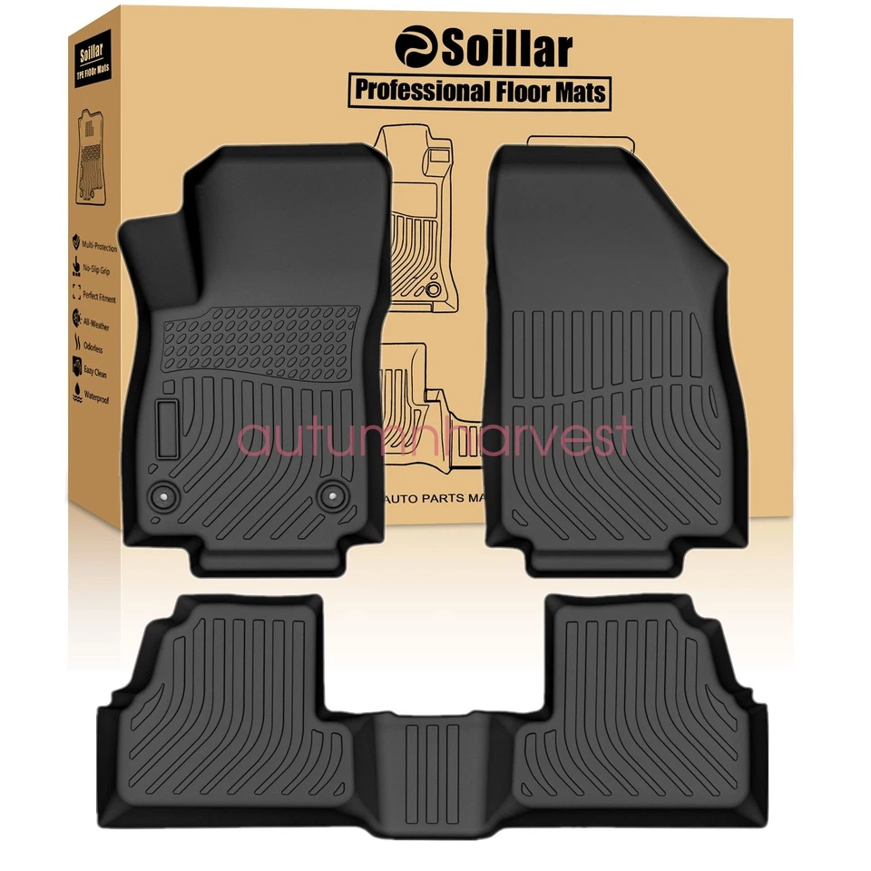 Floor Mats Liner For 2013-2022 Buick Encore & Chevy Trax 4-Door All Weather TPE - Image 1 of 4