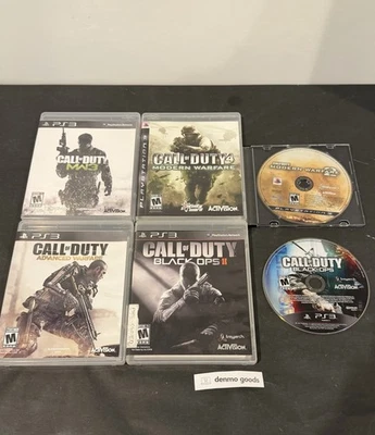 PS3 Call of Duty Lote 6 Juegos Modern Warfare 1 2 3 Negro OPS 1 2 Advanced Warfare Foto 1 de 4