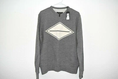 rag & bone Heather Grey Diamond S M276T34U3 $225 Sweatshirt  - Image 1 of 4